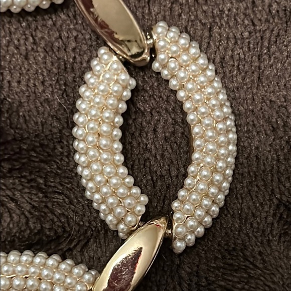 Anne Klein Gold Infinity Necklace with Mini Pearls & Polished Links - Picture 7 of 7